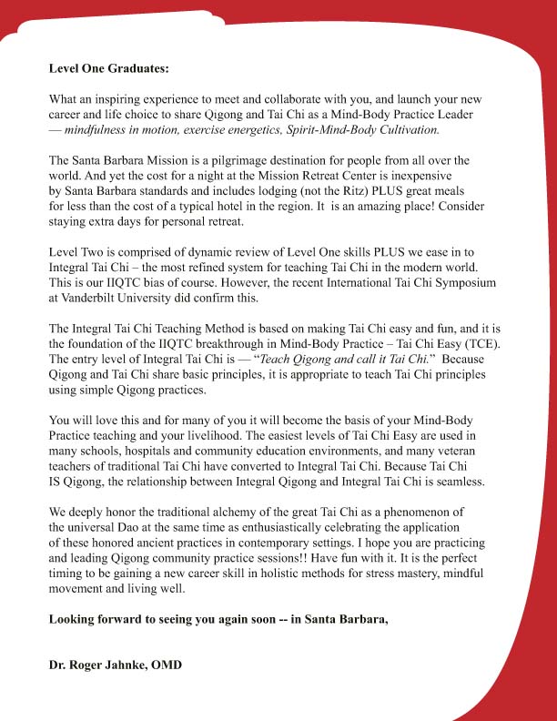 Letter to Level 2 Students