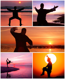 Sunset Tai Chi collage